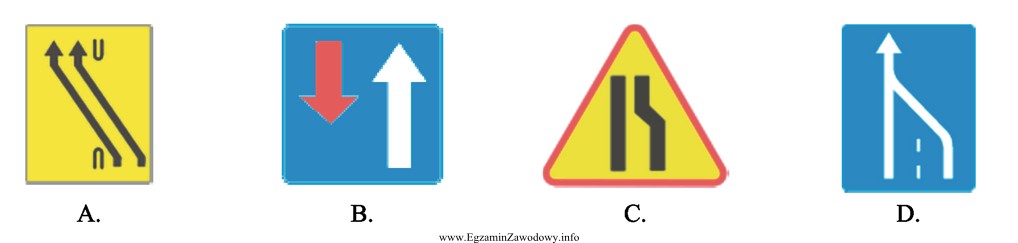 Który znak drogowy należy ustawić wraz ze znakiem 