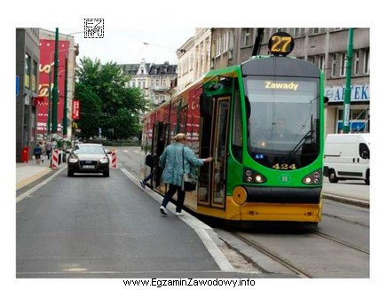 Który typ przystanku tramwajowego przedstawia rysunek?