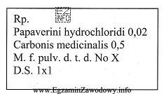 Recepta zawiera niezgodność: