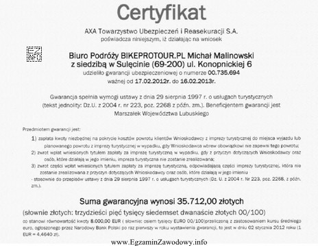 Przedstawiony dokument to