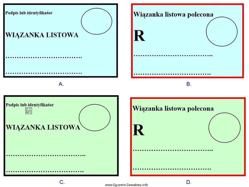 Która kartka adresowa zostanie dołączona do wiązanki 