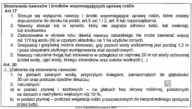 Na podstawie analizy wyciągu z Ustawy o nawozach i 