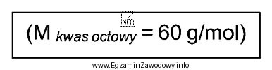 60 g roztworu kwasu octowego o stężeniu 10% rozcieńczono wodą 