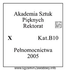 Na zamieszczonym schemacie teczki aktowej w miejscu oznaczonym znakiem 
