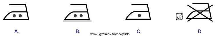 Wskaż symbol graficzny, określający maksymalną temperaturę prasowania, któ