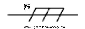 Na schematach instalacji elektrycznych symbolem przedstawionym na ilustracji oznacza się 