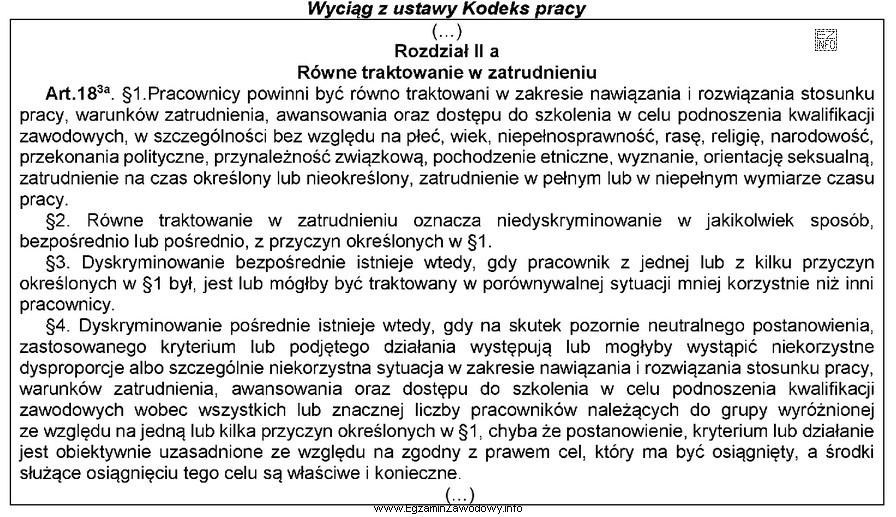 Zgodnie z przepisem <i>Kodeksu pracy</i>, dotyczącym ró