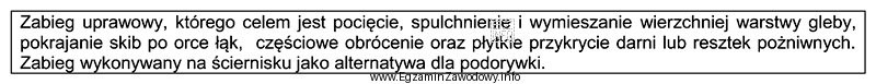 Opisany zabieg to