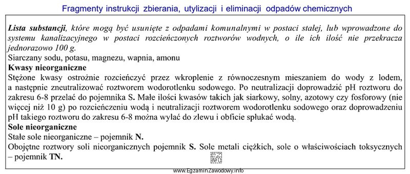 Podczas oznaczania kwasu siarkowego zachodzi reakcja:<br/> <div class='_