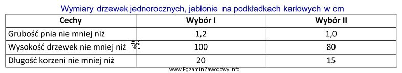 Dobierz drzewko należące do wyboru I.
