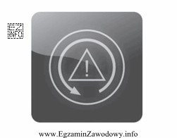 Zapalenie się lampki kontrolnej przedstawionej na rysunku informuje o uszkodzeniu