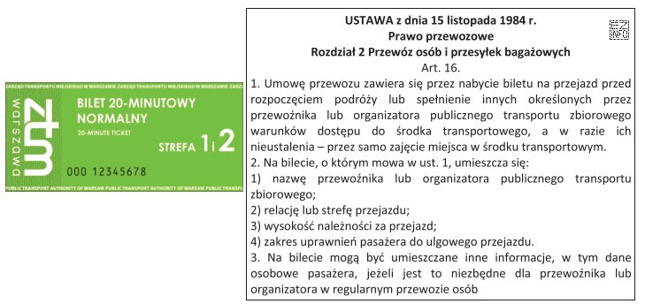 Jakiej informacji, zgodnie z Ustawą z dnia 15 listopada 1984 r. Prawo 