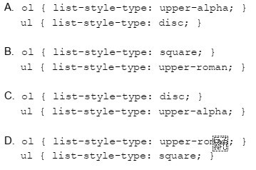 Wskaż zapis stylu CSS formatujący punktor list numerowanych na 