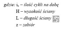 Do obliczenia postępu dobowego ściany stosuje się wzór