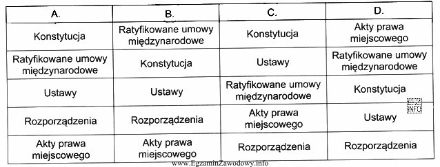 Która z poniższych odpowiedzi przedstawia prawidłową hierarchię ź