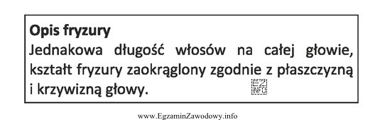Opis dotyczy formy fryzury damskiej typu