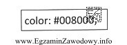 W załączonym fragmencie kodu CSS kolor jest zapisany w 