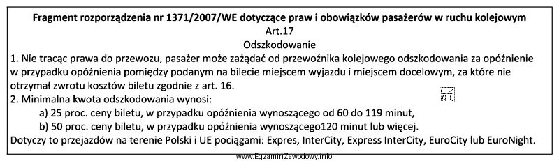 Podróżny korzystający z usług przewozowych InterCity na 