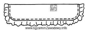 Do uszycia mankietu przedstawionego na rysunku należy zastosować