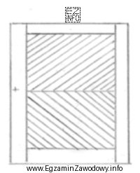 Do wykonania drzwi przedstawionych na rysunku zastosowano konstrukcję