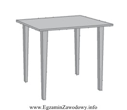 Na rysunku pokazano stół o konstrukcji