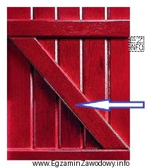 Element ażurowej okiennicy oznaczony na rysunku strzałką to