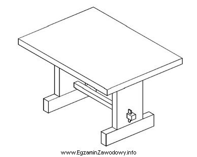 Na rysunku przedstawiono stół o konstrukcji