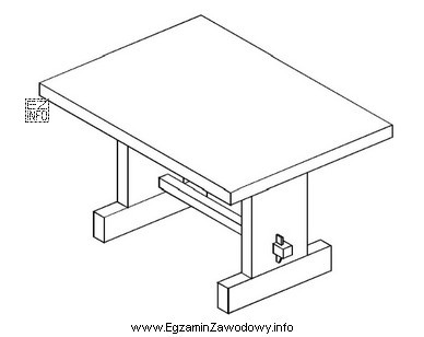 Na rysunku przedstawiono stół o konstrukcji