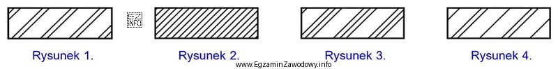 Na którym rysunku przedstawiono oznaczenie graficzne przekroju elementu ze 