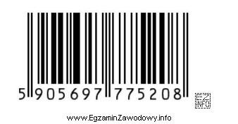 Trzy kolejne cyfry przedstawionego kodu EAN-13 informujące o kraju, 