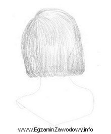 W celu uzyskania formy fryzury zaprezentowanej na rysunku, włosy 