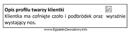 Opis dotyczy profilu twarzy klientki o kształcie