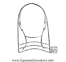 Zaprezentowany na rysunku kontur przy formie spójnej strzyżenia 