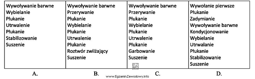 Który proces przedstawia etapy charakterystyczne dla procesu E6?