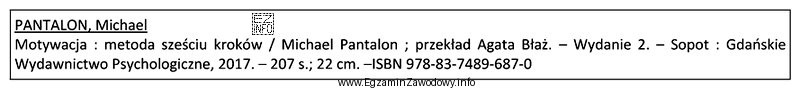 Podkreślony element w przytoczonym opisie bibliograficznym to