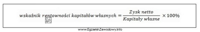 Wskaż prawidłową interpretację wskaźnika rentowności kapitałów 