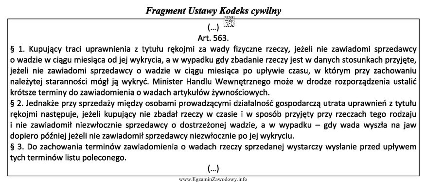 W dniu 01.07.2014 r. klient kupił pralkę, którą dostarczono mu 03.07.2014 