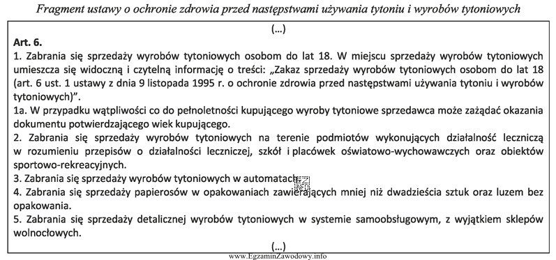 Handlowiec prowadzi sprzedaż detaliczną we własnym sklepie usytuowanym na 