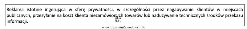 Której reklamy dotyczy przedstawiona charakterystyka?