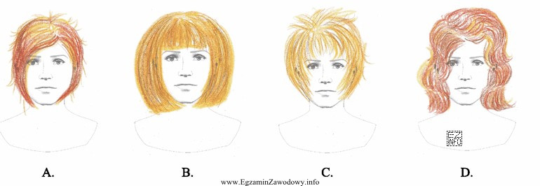 Wskaż projekt fryzury o teksturze gładkiej