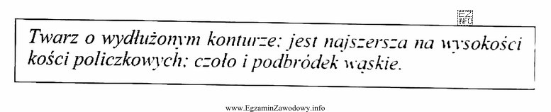 Opis dotyczy twarzy o kształcie