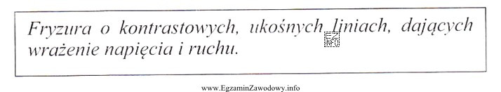Do projektowania opisanej fryzury została wykorzystana kompozycja