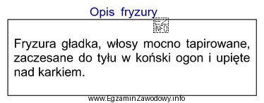 Który styl reprezentuje opisana fryzura?