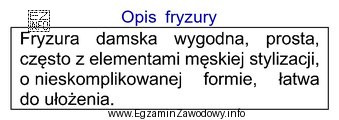 Przedstawiony opis dotyczy fryzury w stylu