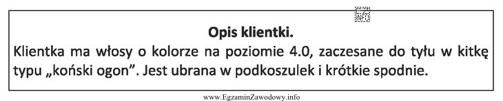 Opis dotyczy klientki, która jest reprezentantką stylu