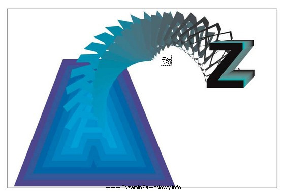 Które narzędzia programu CorelDRAW wykorzystano do uzyskania widocznego 