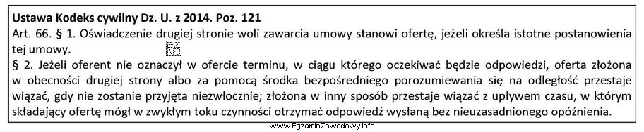 W jakim terminie według załączonego fragmentu Kodeksu Cywilnego 