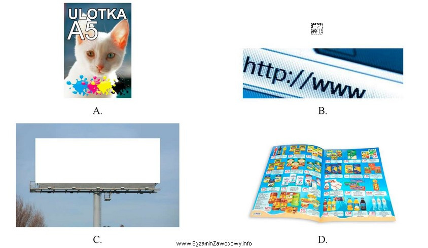 Która z załączonych form prezentacji oferty ma najszerszy 