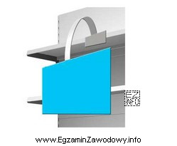 Który materiał POS, przeznaczony do przyklejania do regałów 