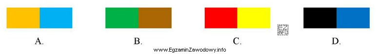 Które połączenie kolorystyczne powinno zostać wykorzystane przy projektowaniu 